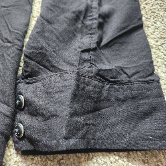 White Stag X Large Black button up long sleeve Soot Front Pocket Business Casual - Picture 5 of 11